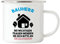 Hey!Print Bauherr Emaille Tasse Richtfest Hausbau Häuslebauer Geschenk Einzug Eigenheim Lustig Spruch
