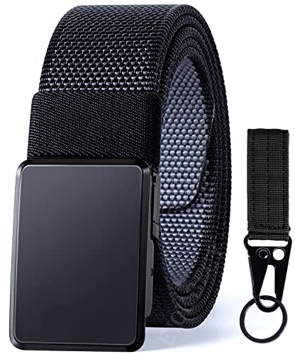 EIOKBECY Gürtel Herren, Taktischer Militär Gürtel mit Schnellspanner Metallschnalle, 2 Farben Nylon Gürtels für Outdoor Sport, Golf, Casual und Arbeit
