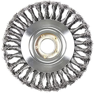 Namzi Cuchilla recortadora con cable irrompible de 6 pulgadas, rueda de alambre para malezas utilizada para jardines, césped, espacios verdes, tierras de cultivo y huertos, cabezal de recortadora de