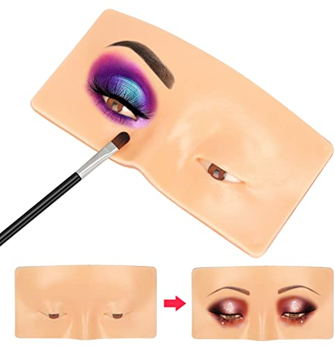 5D-Make-up-Übungs-Gesichtsbrett,perfekte Hilfe zum Üben von Make-up-Übungstafel,Makeup Practice Face Board,Wiederverwendbares Silikon Make-up-Übungsbrett