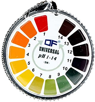 5 Meter/Rolle pH Teststreifen, Messbereich 1-14, Universal Lackmus Indikatorpapier, Alkali Säure Indikator Testrollenpapier für Wasseraquarien