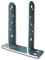 BRESKO U-Pfostenträger verzinkt Stützenfuß Pfostenschuh Pfostenanker Pfostenfuß Typ TT (121x200 mm)