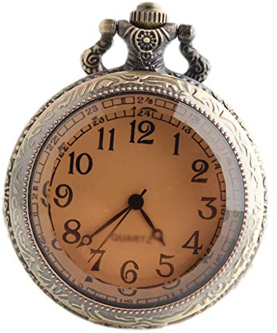 Montres De Poche Montre De Poche Rétro À Clapet Mode Nostalgique Arabe Pointeur Montre De Poche Mécanique pour des Amis pour Envoyer des Cadeaux d'anniversaire À des Camarades De Thé Verre +