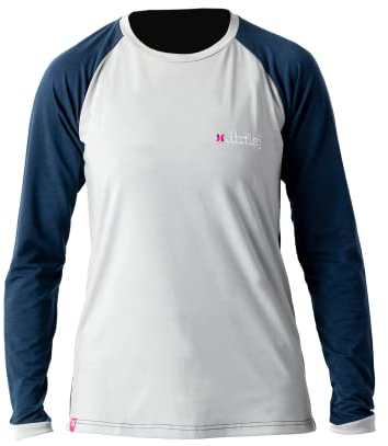dirtlej mountee Drirelease® Merino Ladies cool Grey, Damen MTB Fahrradtrikot, atmungsaktiv, schnell trocknend, Farbe: Cold Grey/Steel Blue, (XL)