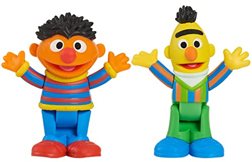 Sesamstraße, Nachbarschaftsfreunde, bewegliche Figuren, 2 Stück, 7,5 cm hoch (Bert & Ernie)
