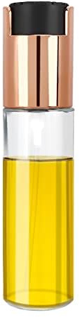 Oil Sprayer for Cooking, Olive Oil Sprayer Dispenser, Glass Olive Oil Sprayer Mister, Olive Oil Spritzer, Prevenrt Slipping Olive Oil Spray Bottle for Kitchen, Air Fryer, Baking, Grilling, Rose Gold