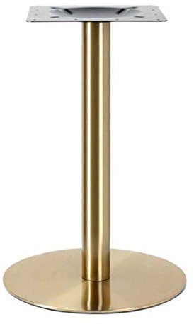 CAZARU Furniture support leg, European-style brushed gold stainless steel furniture fittings, heavy-duty high-load bar table legs, round base DIY furniture feet
