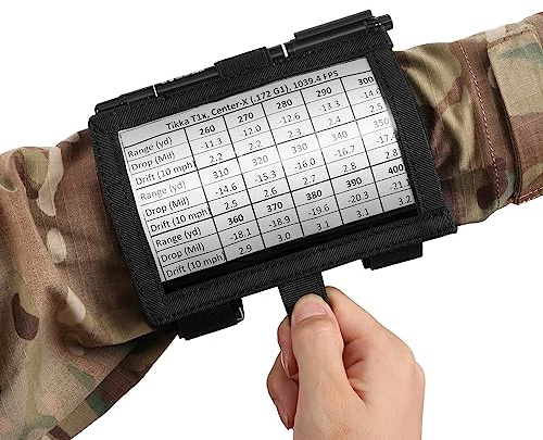 VOTAGOO Taktisches Armband-Hülsen-Aufbewahrungsset QB Handgelenk-Kartenhalter Armtasche DOPE Kartenhalter für Schießen, Rettung, Überwachung und Feldmessungen