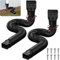 TOKPLNU Rain Gutter Downspout Extensions Flexible Drain Pipe Downspout Extension Black Downpipe Connector Rainwater Drainage Pipe Down Spout Extender from 19.7 to 58 Inch, 2 Pack