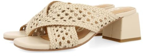 GIOSEPPO Sandalias DESTALONADAS Color Off-White con Trenzados para Mujer CLARCONA