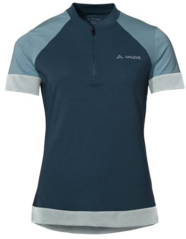 VAUDE Damen Women's Altissimo Q-Zip T-Shirt, Dark Sea Uni, 38 EU