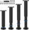 VETIN Lot de 4 Pieds de Meubles Réglables, Pieds de Lit 18-30 cm, Pieds de Meubles en Métal Noir, Pieds de Lit, Pieds de Table de Canapé, Pieds de Table Réglables, Pieds de Meubles DIY