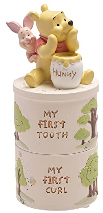 Widdop and Co Disney Winnie Puuh Schmuckkästchen-Set mit Zahn und Locke, Kunstharz