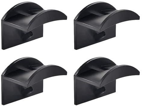 4Packs Hat Stand Self Adhesive Holders Multifunctional No Drilling Display Rack Storage Hat Hooks Household Wall Mounted Organizer Hangers Strong Durable Baseball Caps Shelf Clothes Door Closet(Black)
