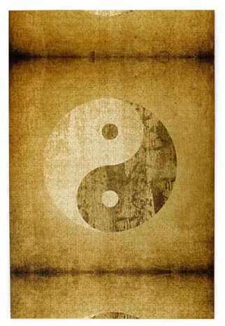1000 Holzpuzzles in Kunststoffboxen, Yin-Yang-Symbol, Umweltschutz und kein Geruch