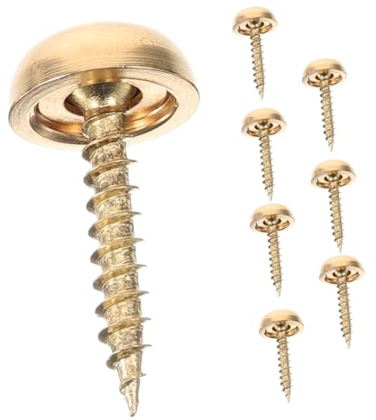 HOMSFOU Dekorative Messing Schrauben Mit Kappen 8 Stück Selbstschneidende Abdeckungen Für Möbel Spiegelmontage Holzdekoration Vielseitige Befestigungslösungen
