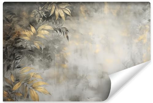 Muralo Fototapete Selbstklebend 3D, Blätter, Kunstdruck - 400x280 cm | Beeindruckendes 3D-Design, hochauflösender Druck - ideal für Wohnzimmer und Schlafzimmer, Ein außergewöhnliches Raumerlebnis