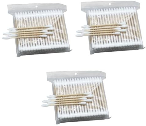 minkissy 1200 Stk Bio Wattestäbchen Reinigungsstäbchen Reinigung steriler Stäbchen verarbeitet Wattestäbchen multifunktionale Wattestäbchen Tupfer für Babypflegeknospen Make-up-Tools Bambus