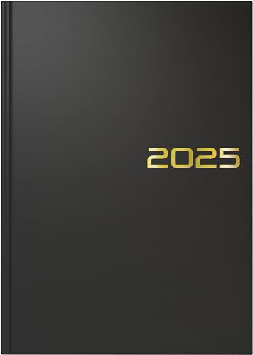 BRUNNEN Buchkalender Modell 795 (2025), 1 Seite = 1 Tag, A5, 352 Seiten, Balacron-Einband, schwarz