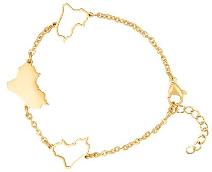 d'origine Irak Landkarten Armband Unisex Damen Herren, Irakischer Schmuck, Irakisches Armband, Irak Flaggen Schmuck