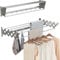 Foldable Clothes Airer Wall Mounted Clothes Rail Retractable Towel Holder Bathroom Towel Rack Extendable Clothes Drying Rack Indoor