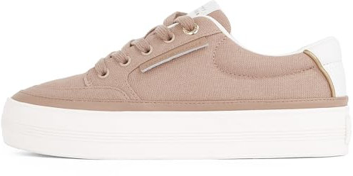Tommy Hilfiger Sneaker con Suela Vulcanizada Mujer Essential Textile Plateau, Marrón (Claystone), 38