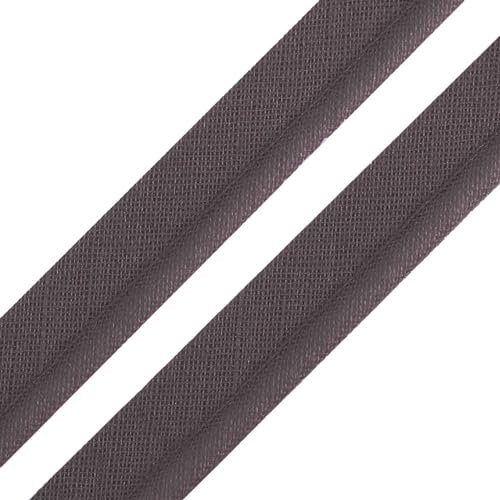 5m Paspelband Stoffband Nähkante Paspelschnur zum Nähen 10mm breit Farbwahl, Größe:10mm, Farbe:graubraun