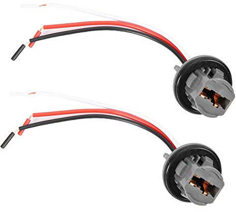 2 Stück T20-Stecker, 12-V-Lichtanschlusskabelbaum – Hitzebeständiger Nylon-Glühlampenhalter, Geeignet für Autoserien mit Lampenhalter 7443