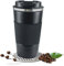 Goodatech Taza de Café Aislada con Tapa - Reutilizable y a Prueba de Derrames, Vasos de Acero Inoxidable al Vacío de Doble Pared, Ideal para Casa y Oficina (Negro,13oz)