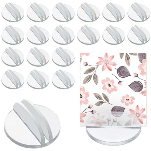Supports en Acrylique pour Cartes,50 PCS Transparent Supports de Cartes de Place Porte Carte Jeux de Société Supports de Cartes à Jouer Numéros de Table pour photos de mariage bureau menu réunion