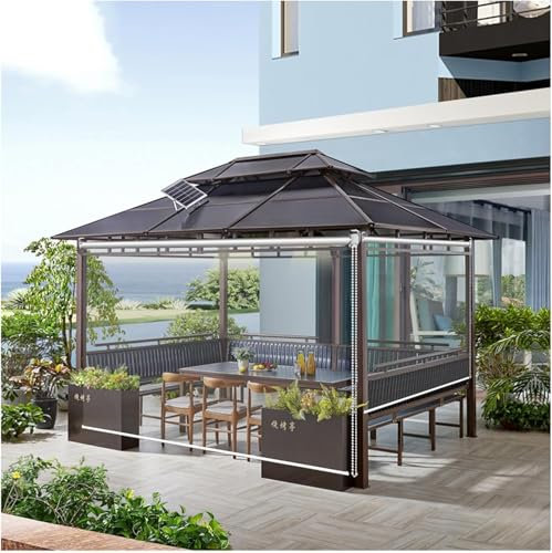 SSDDLZEQ Transparent Waterproof Roller Blinds, Outdoor Pergola Roller Blinds For Greenhouses, Balconies, Gazebos.(1.8 * 2.0m)