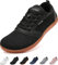 LENUVER Barfußschuhe Damen Sommer Barfussschuhe Herren Traillaufschuhe Atmungsaktiv Straßenlaufschuhe Leichte Fitnessschuhe Schnell Trocknend Sneaker (Schwarz Braun, 38EU)