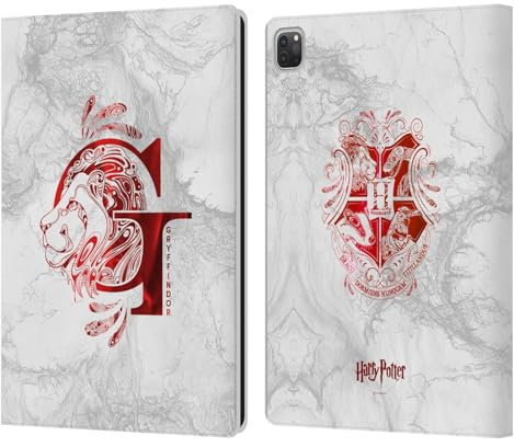 Head Case Designs sous Licence Officielle Harry Potter Gryffindor Aguamenti Deathly Hallows IX Étui Portefeuille en Cuir Compatible avec Apple iPad Pro 13 M4 2024