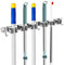 ASelected Broom Mop Holder Wall Mounted Tidy Organizer,Heavy Duty Broom Holder with 6 Slot 3 Hooks,Utility Storage Solutions for Broom Cupboard Kitchen Bathroom Garage and Garden Tool Organiser