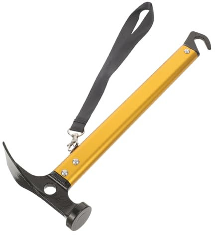 Gadpiparty Martello Multi-funzionale Per Campeggio e Escursioni Martello Per Picchetti Al Carbonio Design Compatto e Portatile Per Tende e Attrezzature Outdoor