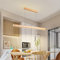 JKFBHGJL 100CM Hölzerne Pendelleuchte Esstisch, 40W moderne LED Esszimmer Pendelleuchte mit Dimmbar 3000k-6500k, Fernbedienung, Höhenverstellbare Hängende Küchenleuchte für Wohnzimmer Bar Büro