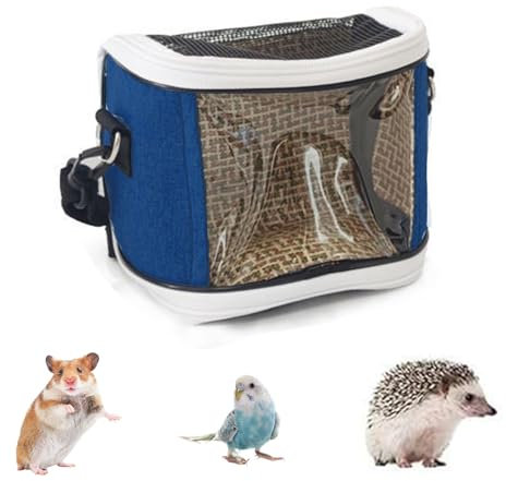 Rucksack für Vögel, Transportbehälter für Vögel, Bird Travel Bag, Vogel Transportbox, Vogeltragetasche, Reisetasche für Papageien, Sittiche, Kleintiere für Reisen, Wandern, Camping, 16CM x 13CM x 9CM