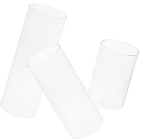 Ciieeo 3st Transparentes Kerzenglas Lichter Elektrische Kerze Batterie Kerzen Kerzenhalter Geführte Kerze Teelichthalter Kerzenschneider Laterne Knospenvasen Votivkerzen