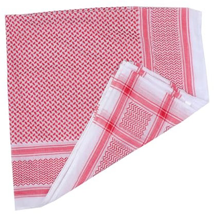 COLLBATH Kopftuch Für Herren Rot Arabischer Schlauchschal Muslimischer Schal Für Männer Polyestermaterial Leicht Bequem