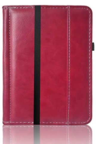 INSOLKIDON Compatible For Sony PRS-700 7-INCH Tablet case, Full Coverage Ultra Slim leather Cover Case Rugged Anti-drop and non-slip Protective cover Hand Strap Magnet (Red)