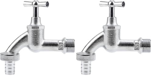 Gardena Wasserhahn mit Schlauchverschraubung: Verchromter Wasserkran für Innen & Außen, 21 mm (G 1/2 Zoll)-Gewinde, für 13 mm (1/2 Zoll)-Schlauch (7330-20) (Packung mit 2)