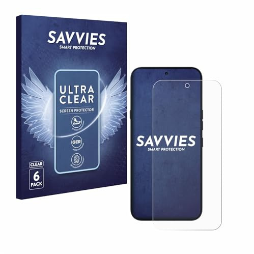 Savvies 6 Stück Schutzfolie für Nothing Phone (4a) Pro | Transparenter Displayschutz Made in Germany, Ultra-Klar Displayschutz-Folie