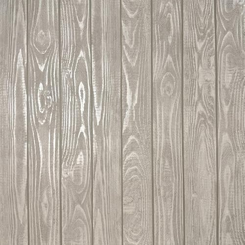 Fine Decor FD44052 Metallic Wood Luxury Wallpaper, Natural