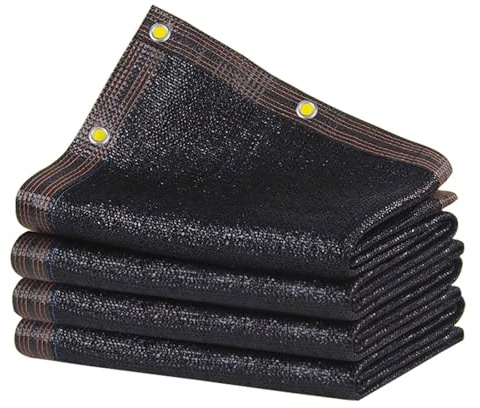 70% Telo Ombreggiante per Giardino, 2x2m 4x6m 8x10m Tenda Da Ombra con Occhielli, Rete Ombreggiante Nero, Resistente Ai Raggi UV Traspirante Tessuto per Giardino,pergola,piante Da Patio(6x8m)