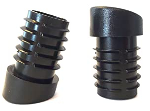 4 St. Stuhlgleiter/Bodenschoner, schräg, für Rundrohre mit Wandstärke 1,5-2 mm