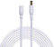 Liwinting 1m Cable de Extensión 2.1mm x 5.5mm Plug DC Macho a Hembra Conector para Adaptador de Corriente, LED, Cámara CCTV Potencia, Coche, Monitores y Más - Blanco