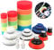 Bestcool Polierschwamm für Auto, 29pcs Polierpad Set Wolle Polierset Polierteller für Poliermaschine Polierauflage Bohrmaschine Bohrer mit 2 Stück M14 Bohradaptern zum Polieren, Schleifen, Wachsen