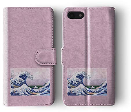 Tirita Phone Case Compatible with iPhone 12 Mini Flip Book Wallet Cover PU Leather Masterpiece Art Famous Artists Great Wave Japan