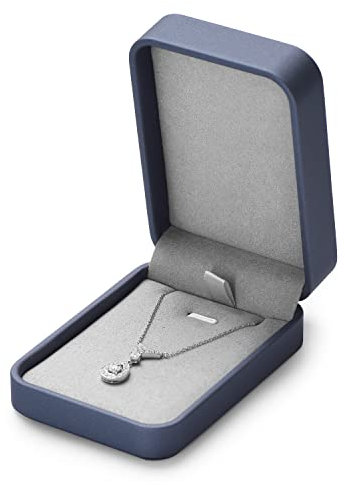 Oirlv Samt-Ring-Box, Geschenk-Box, klassische Verlobungsring-Box, Schmuck-Geschenkbox, Ring-Etui für Antrag, Hochzeit, Zeremonie, Geburtstag, Jahrestag (Halskettenbox)