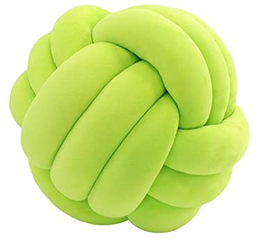 knotenkissen, Kissen Knoten, Knot Kopfkissen, Kissen Rund, Decorative Cushion, Zierkissen Knoten für Sofa, Bett, Wohnzimmer, Gras grün, 27cm